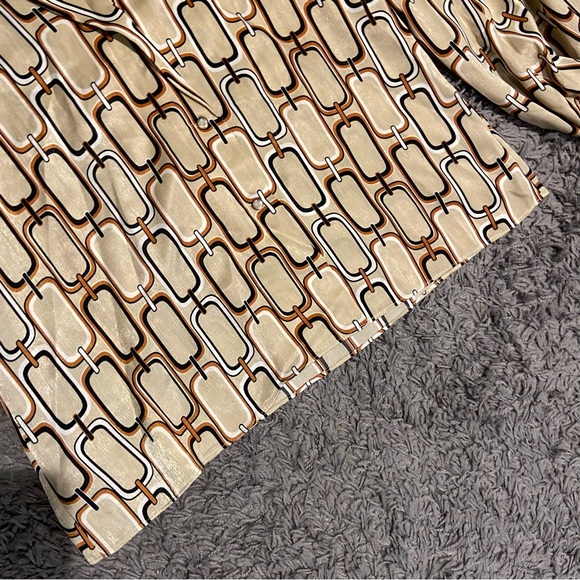 Alexis NEW Reyson Long Sleeve Chain Link Button Down Blouse Size L - Picture 13 of 16